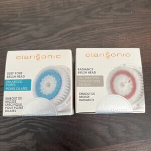 2 Clarisonic Replacement Brush Heads- 1 Deep Pore, 1 Radiance